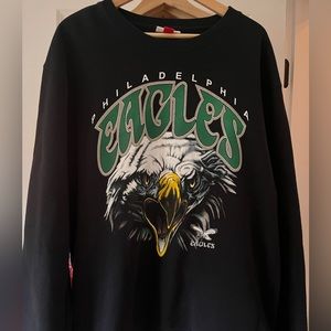 Mitchell & Ness, 2XL, Philadelphia Eagles pull-over sweatshirt, black.